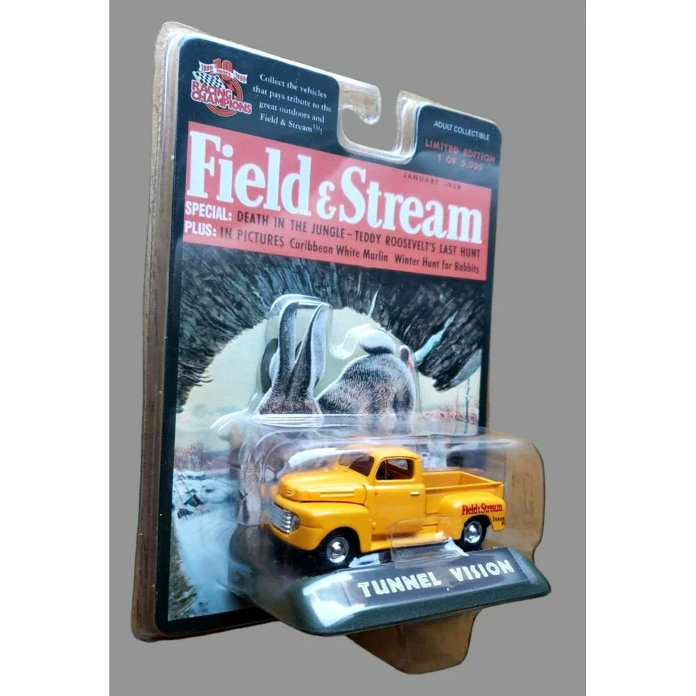 1999 Racing Champions TUNNEL VISION Yellow Pickup Truck Field & Stream Issue #8